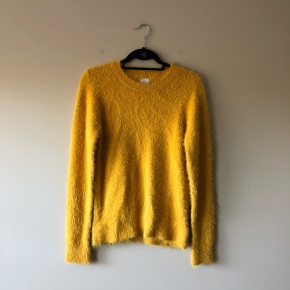 a new day Sweaters - A New Day yellow furry sweater